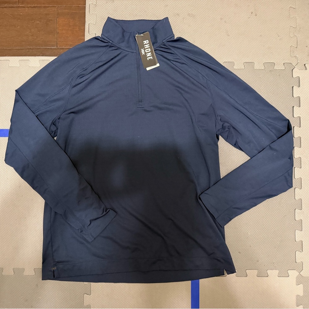 GUC Men’s Rhone Courtside Navy Quarter-Zip Athletic Pullover Large